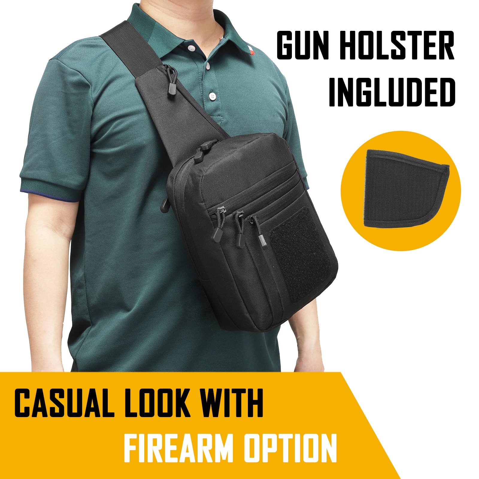 Edc Carry For Men - Bolso bandolera de transporte oculto para