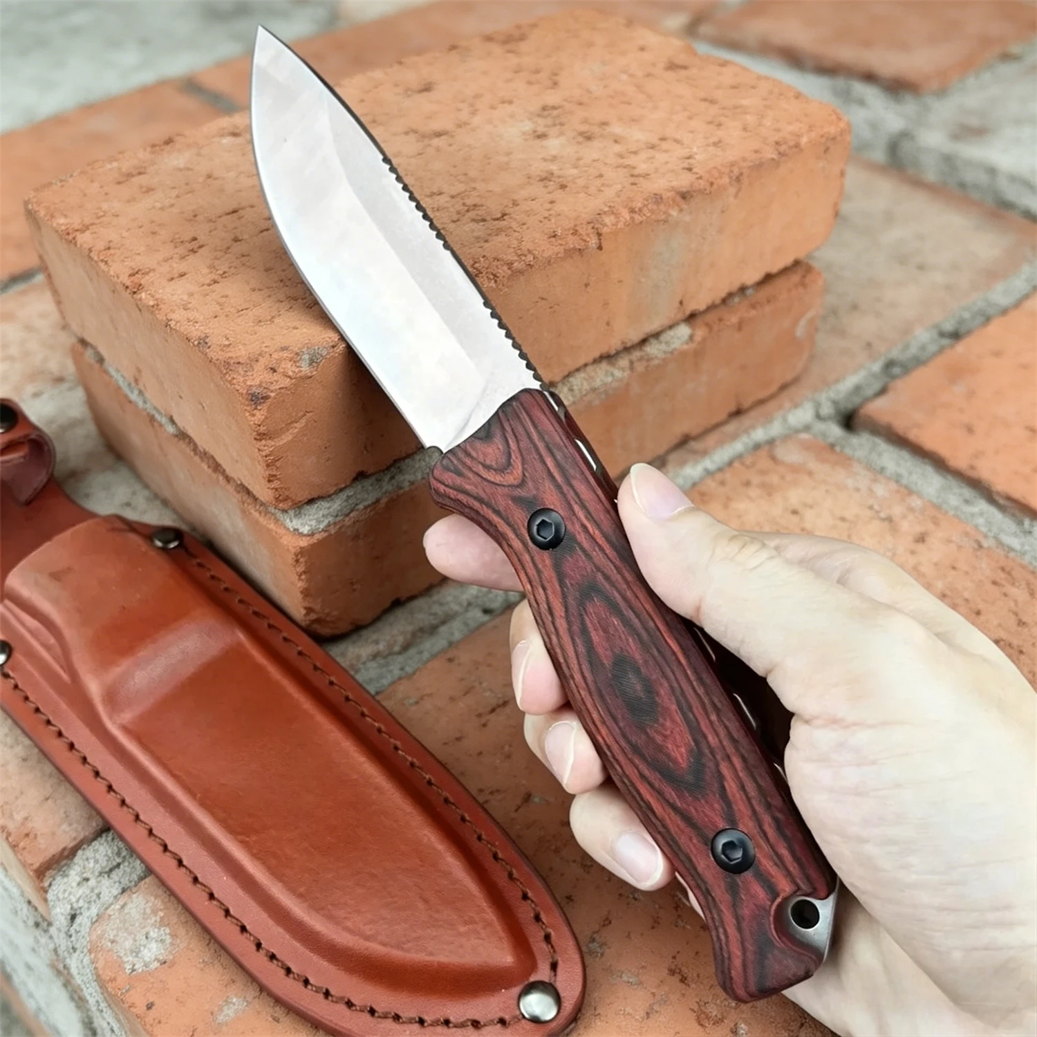 Cuchillo recto de hoja fija Fu - Edc Carry For Men reseña y precio